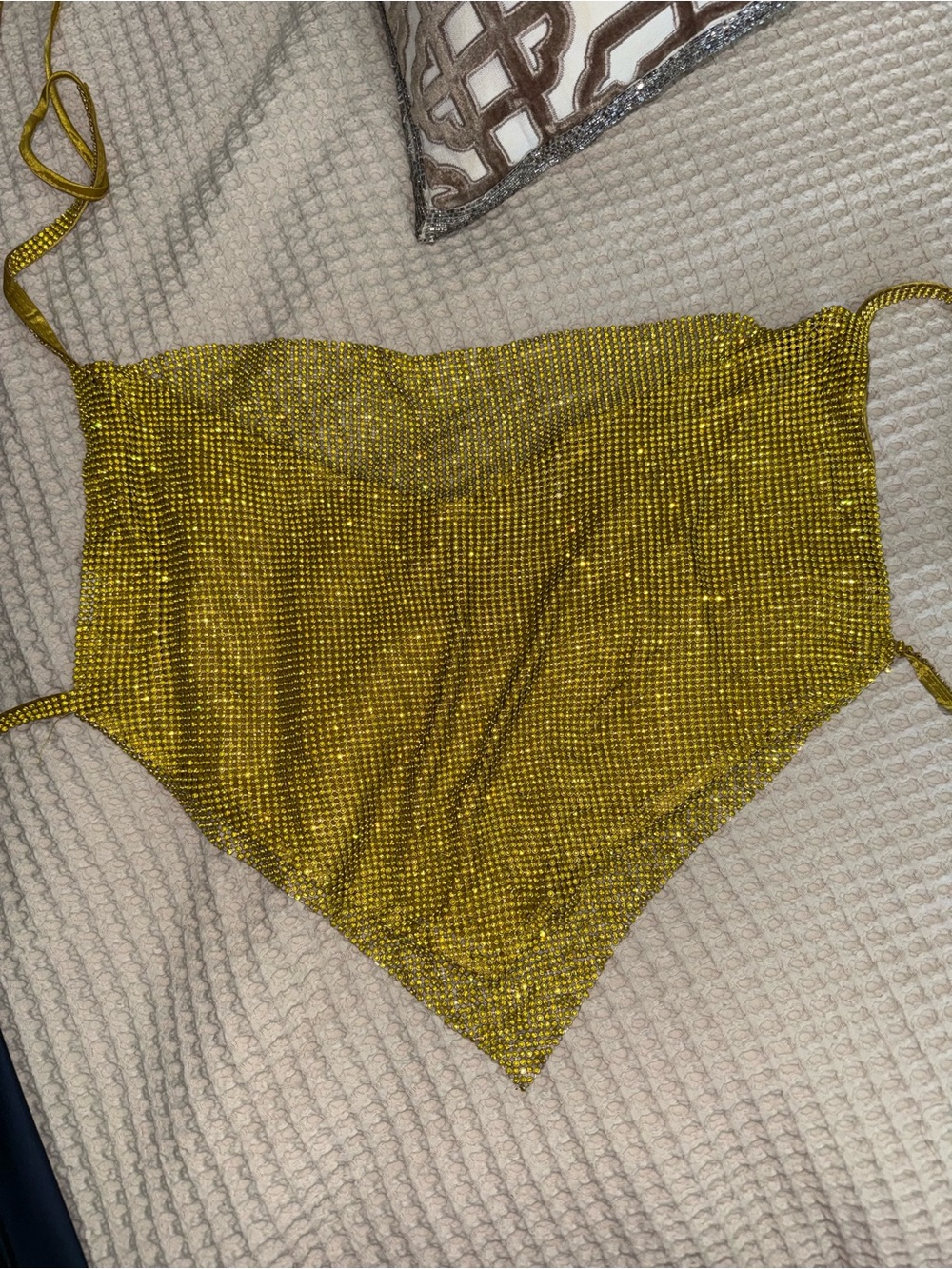 Meshki Daphne Diamanté Cowl neck top